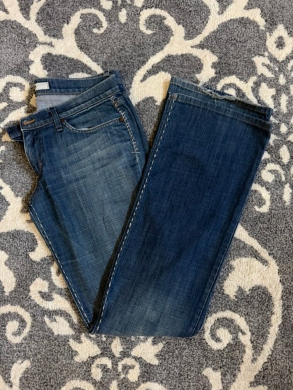 Low-Rise Bootcut Joe's Jeans with Stitching Detail